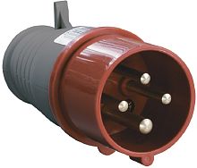 Вилка кабельная переносная IEK КНР ССИ-014 16А 3Р+PE 400В IР44 красный картинка 